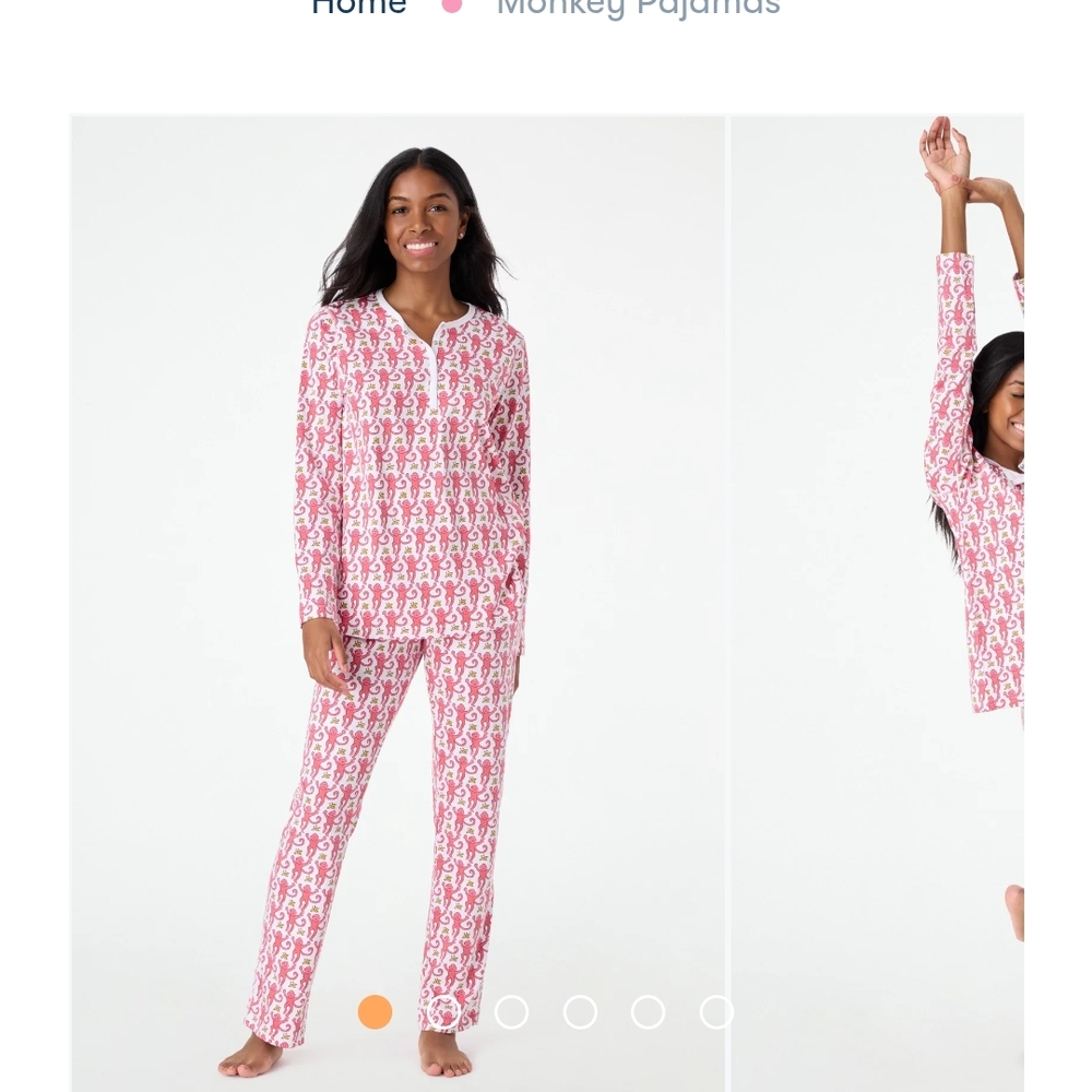 Pink and White Pajama Set